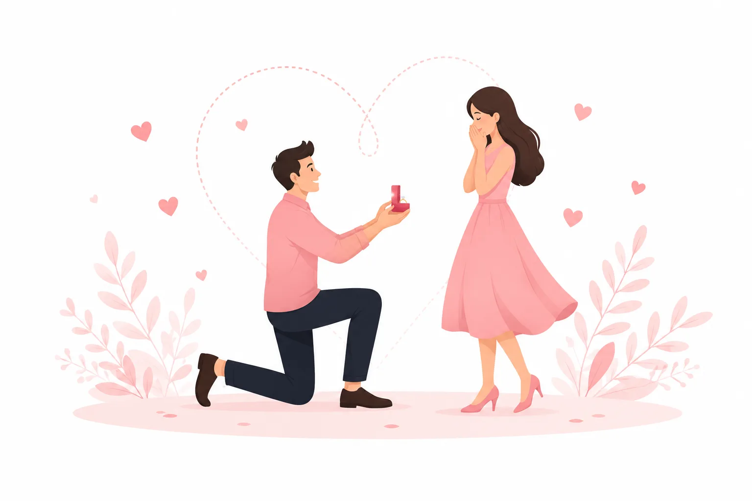 Engagement illustration for matrimonial platform frequently asked questions