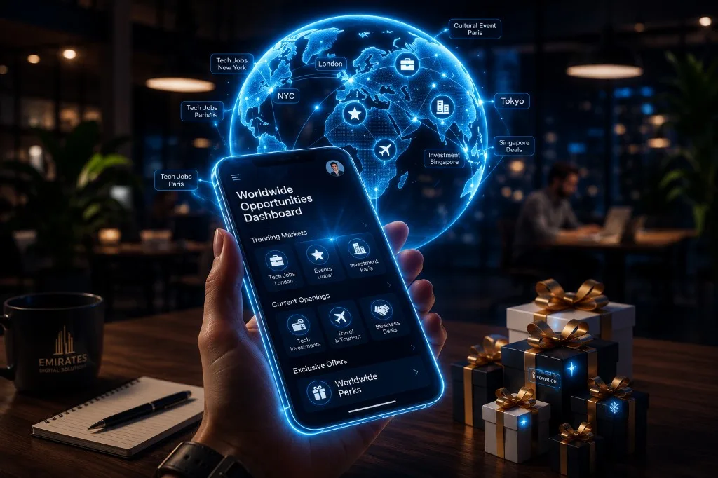 Mobile app features and digital product capabilities delivered by Vincora UAE